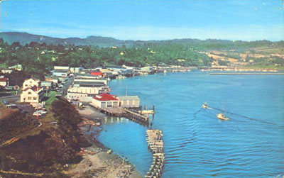 The Newport bayfront as it appeared in the 1960s.