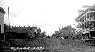 Aurora Colony, main street, circa 1910. 